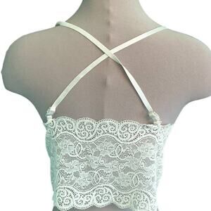 NWOT Convertible Large White Lace Camisole Size Large